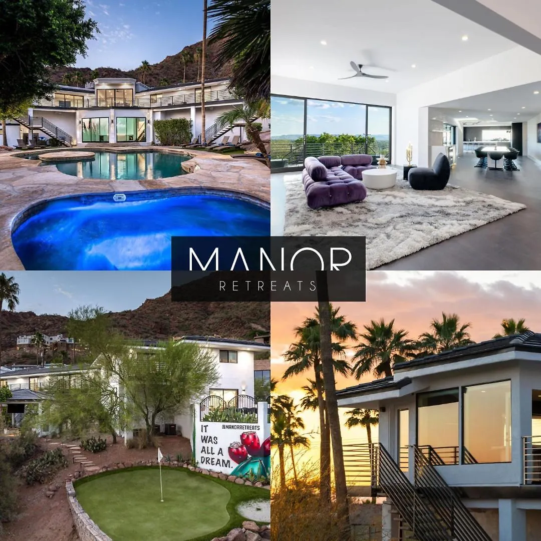 Camelback Mountain Mansion - Micro-Resort, Views, Golf, Heated Pool, Game Room 凤凰城 0*,